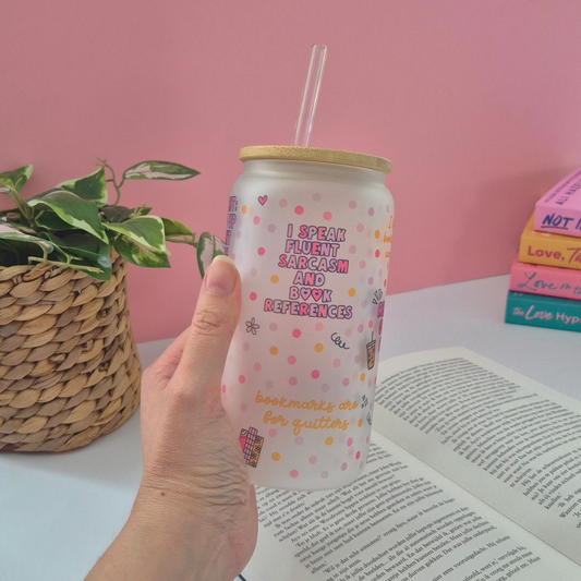Libby Glass Frosted "Booky"