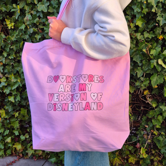 Purple Shopper with "Bookstores Are My Version Of Disneyland"