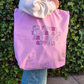 Purple Shopper with  "I'm Fluent In Sarcasm And Book Quotes"