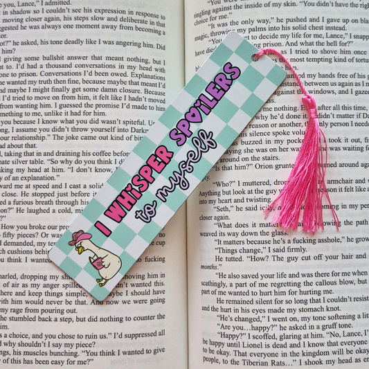 Aluminum Bookmark “I Whisper Spoilers To Myself”