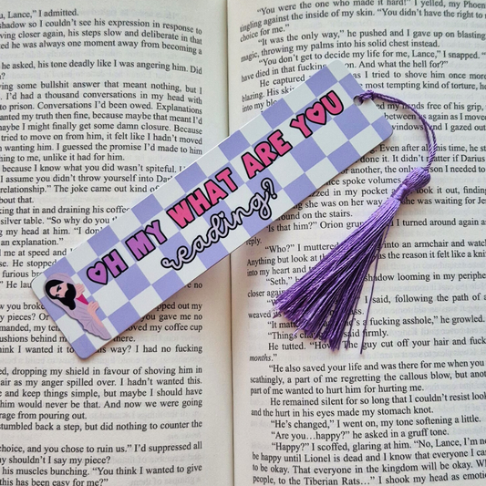 Aluminum Bookmark “Oh My, What Are You Reading?"