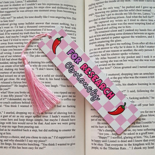 Aluminum Bookmark “For Research Obviously”