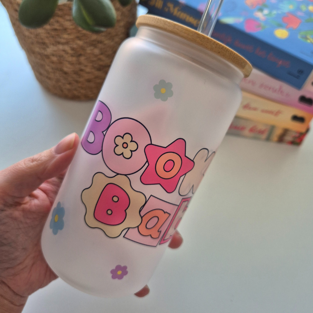 Libby Glass Frosted "Bookish Babe"