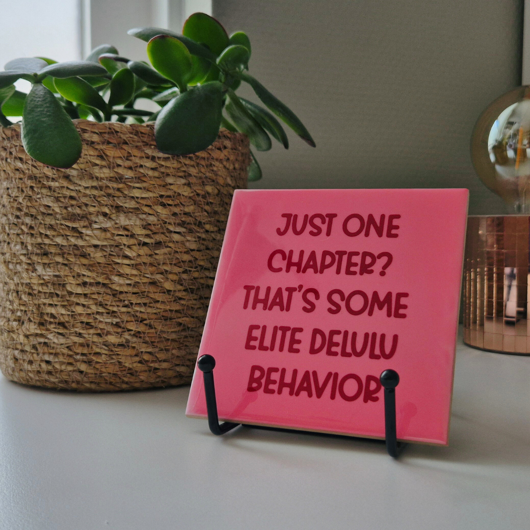 Chapter Tile Box Just One Chapter Delulu Tile - Funny Book Lover Decor | Bookys