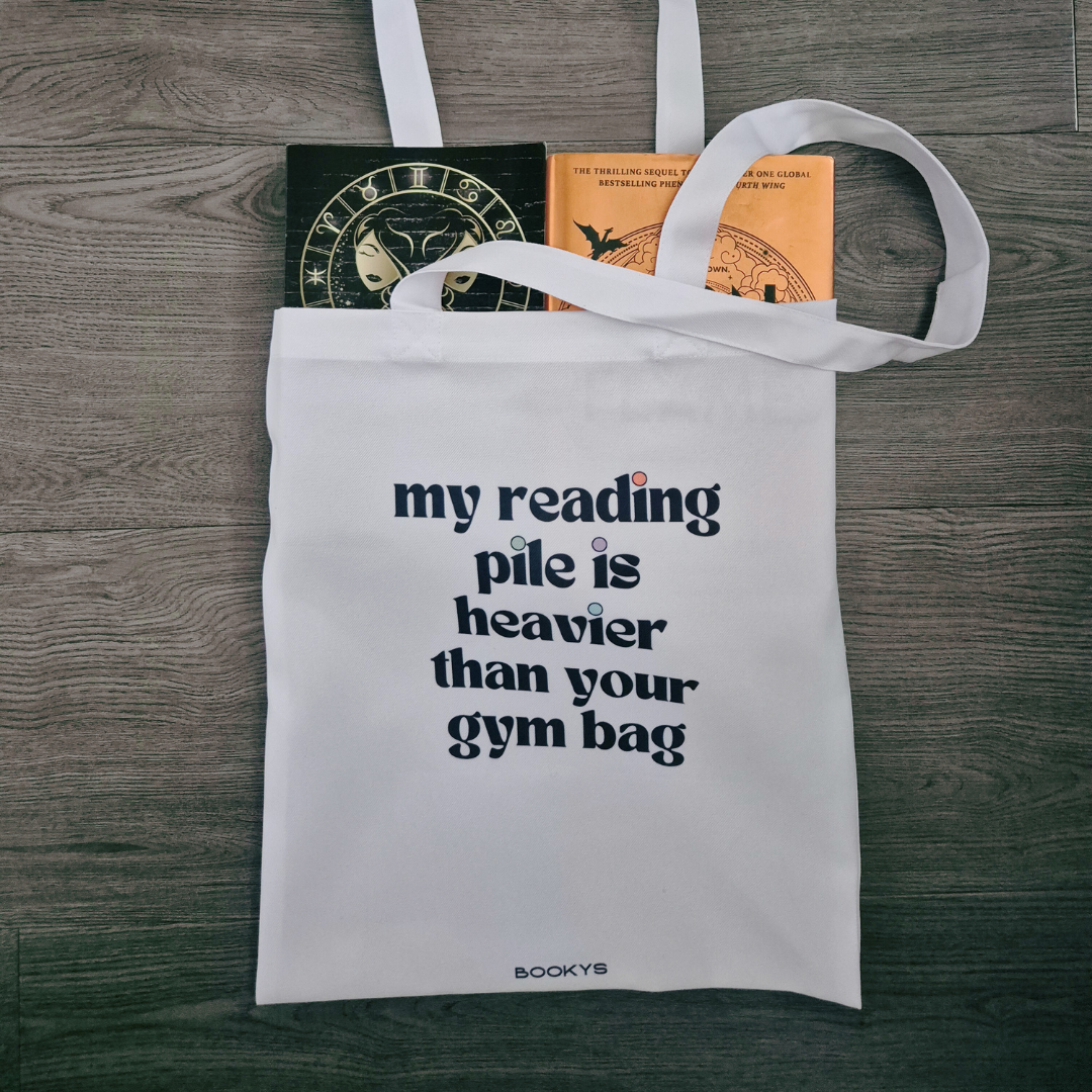 Tote Bag "My Reading Pile Is Heavier Than Your Gym Bag"