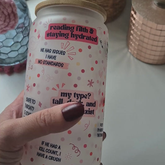Libby Glass Frosted "Spicy Booky"