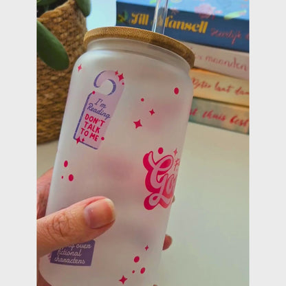 Libby Glass Frosted "Bookworm"