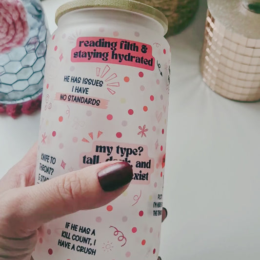 Libby Glass Frosted "Spicy Booky"