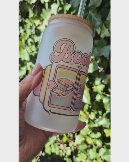 Libby Glass Frosted "Bookpot"