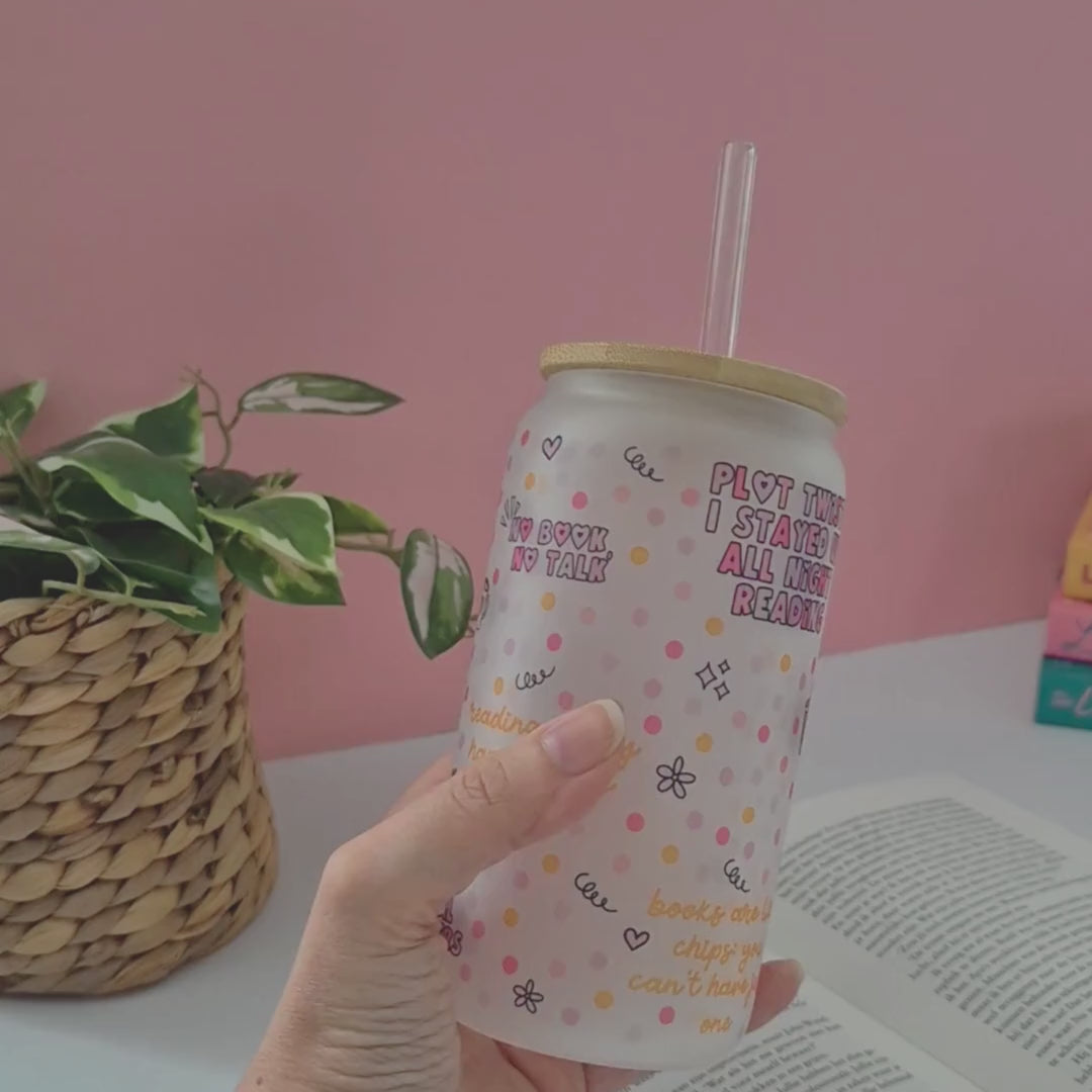 Libby Glass Frosted "Booky"